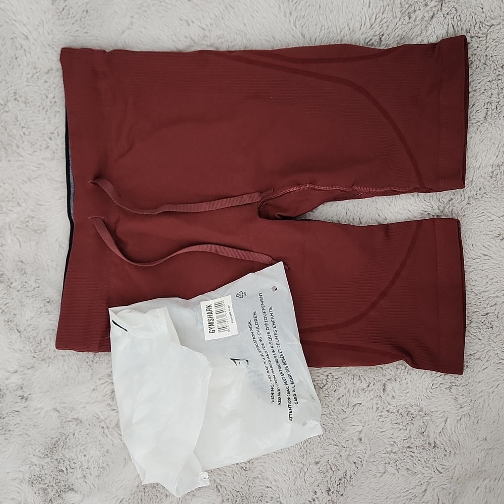 Gymshark 315 seamless 1/2 shorts cherry brown/athletic maroon
